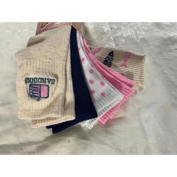 Moon Cake cushioned mid-crew socks 5 pair NWT - Picture 2 of 7